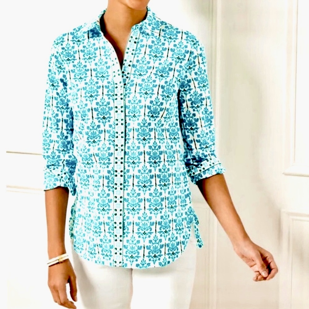 Talbots size MP petite medium button down shirt long sleeves New NWTS